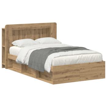 Bettgestell mit Stauraum Artisan-Eiche 120 x 190 cm