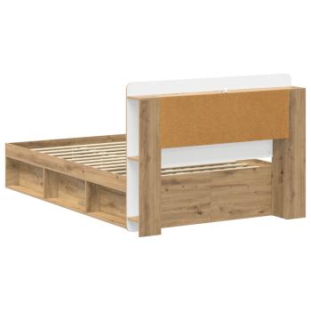 Bettgestell mit Stauraum Artisan-Eiche 120 x 190 cm