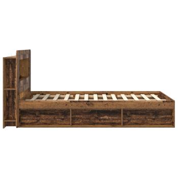 Bettgestell mit Stauraum Altholz 120 x 190 cm Holzwerkstoff
