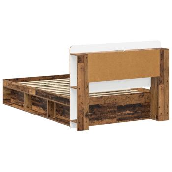Bettgestell mit Stauraum Altholz 120 x 190 cm Holzwerkstoff