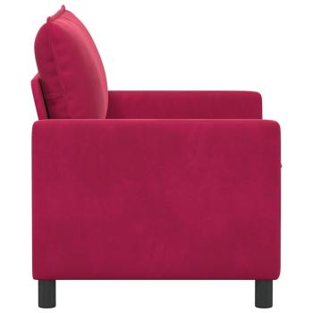 Sofa Weinrot 126 x 81 x 87,5 cm Samt