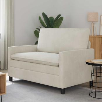 ARDEBO.de - Sofa Creme 126 x 81 x 87,5 cm Samt
