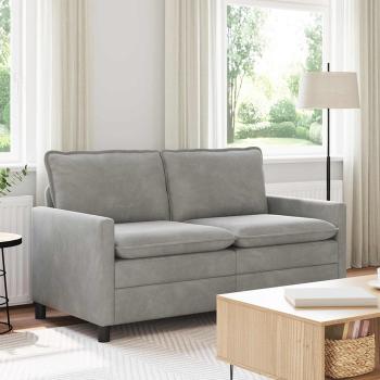 ARDEBO.de - Sofa Hellgrau 156 x 81 x 87,5 cm Samt