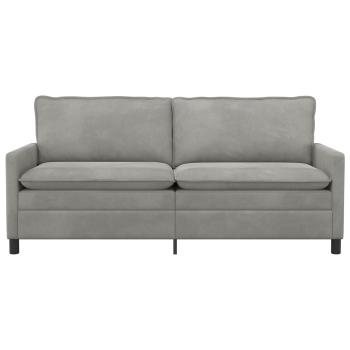 Sofa Hellgrau 196 x 81 x 87,5 cm Samt