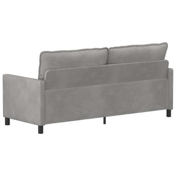 Sofa Hellgrau 196 x 81 x 87,5 cm Samt