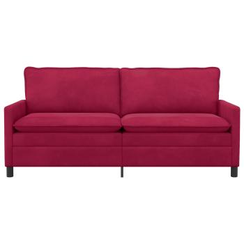 Sofa Weinrot 196 x 81 x 87,5 cm Samt