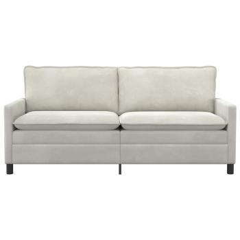 Sofa Creme 196 x 81 x 87,5 cm Samt