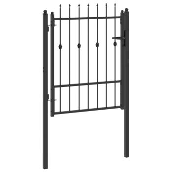 Zauntor ASTEN 100 x 125 cm Abschließbar Metall Schwarz