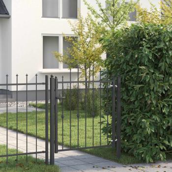 ARDEBO.de - Zauntor ASTEN 100 x 100 cm Metall Schwarz Abschließbar