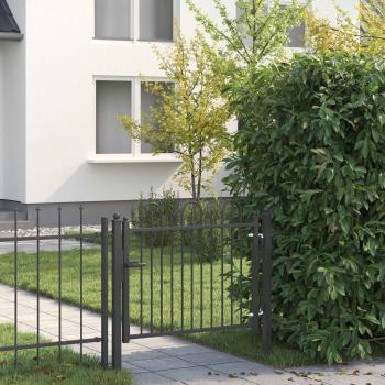 ARDEBO.de - Zauntor DRONTEN 100 x 75 cm Metall Schwarz Abschließbar