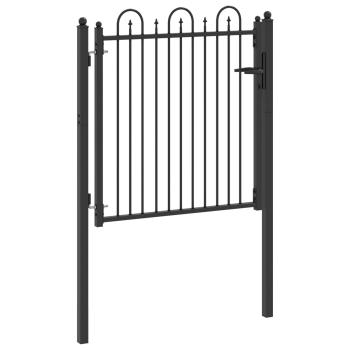 Zauntor DRONTEN 100 x 100 cm Metall Schwarz Abschließbar