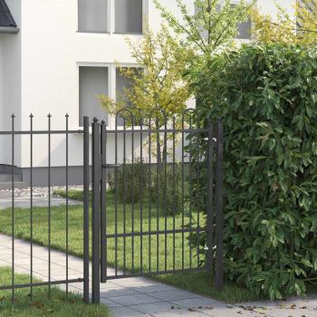 ARDEBO.de - Zauntor DRONTEN 100 x 125 cm Metall Schwarz Abschließbar