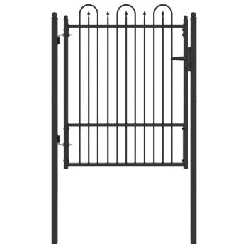Zauntor DRONTEN 100 x 125 cm Metall Schwarz Abschließbar