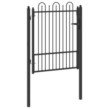 Zauntor DRONTEN 100 x 125 cm Metall Schwarz Abschließbar