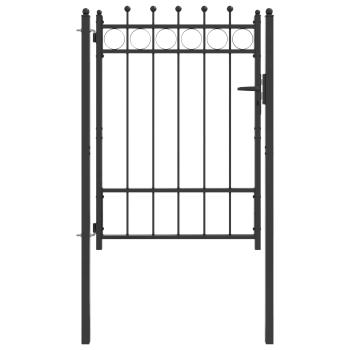 Zauntor TILBURG 100 x 125 cm Abschließbar Metall Schwarz