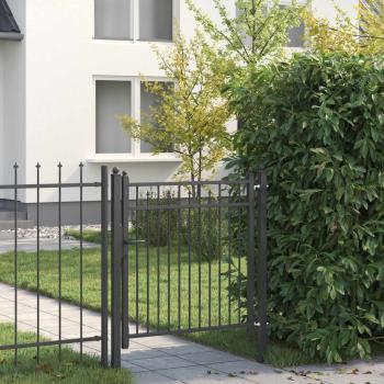 ARDEBO.de - Zauntor BAARLO 100 x 100 cm Metall Schwarz Abschließbar