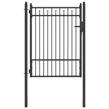 Zauntor BAARLO 100 x 125 cm Abschließbar Metall Schwarz