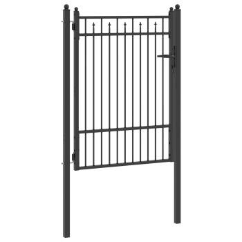 Zauntor BAARLO 100 x 125 cm Abschließbar Metall Schwarz