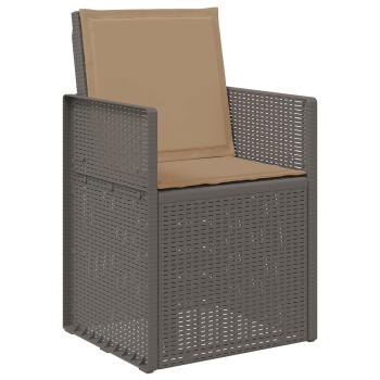 Garten Esszimmerstühle 2 stk. Hellgrau und Taupe PP