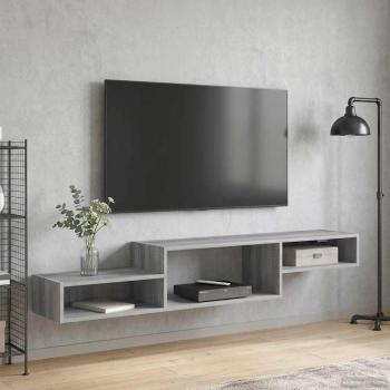 ARDEBO.de - Wandmontierter TV-Schrank Wandhalterung Grau Sonoma