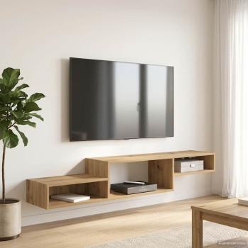 ARDEBO.de - Wandmontierter TV-Schrank Wandhalterung Artisan-Eiche