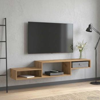 Wandmontierter TV-Schrank Wandhalterung Artisan-Eiche