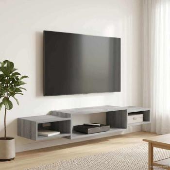 ARDEBO.de - Wandmontierter TV-Schrank Wandhalterung Grau Sonoma