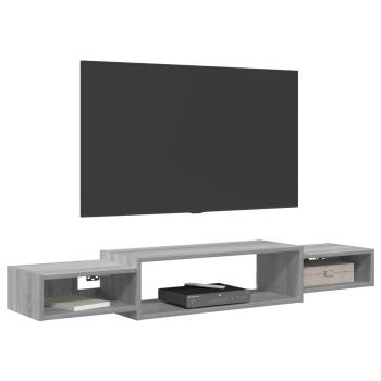 Wandmontierter TV-Schrank Wandhalterung Grau Sonoma