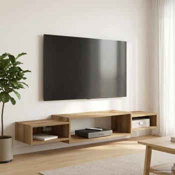 ARDEBO.de - Wandmontierter TV-Schrank Wandhalterung Artisan-Eiche