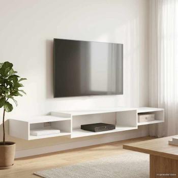 Wandmontierter TV-Schrank Wandhalterung Wei? 180 x 28 x 21 cm