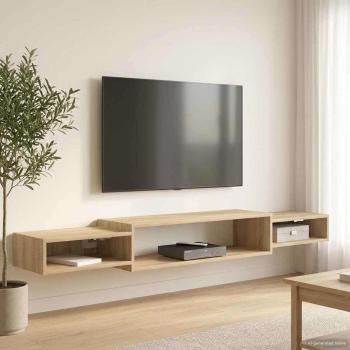 ARDEBO.de - Wandmontierter TV-Schrank Wandhalterung Sonoma-Eiche