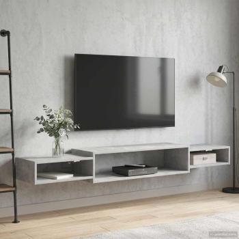 Wandmontierter TV-Schrank Wandhalterung Betongrau