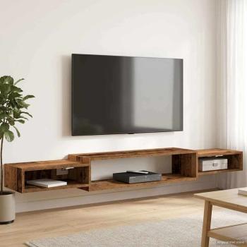 ARDEBO.de - Wandmontierter TV-Schrank Wandhalterung Altholz