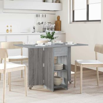 ARDEBO.de - Esstisch 115 x 70 x 75 cm Holzwerkstoff Grau Sonoma