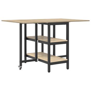 Esstisch 122 x 80 x 76,5 cm Holzwerkstoff Sonoma-Eiche