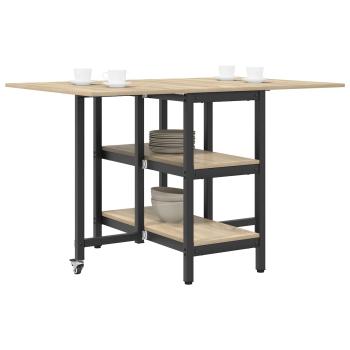 Esstisch 122 x 80 x 76,5 cm Holzwerkstoff Sonoma-Eiche