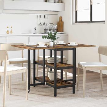 ARDEBO.de - Esstisch 122 x 80 x 76,5 cm Holzwerkstoff R?uchereiche