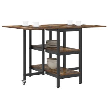 Esstisch 122 x 80 x 76,5 cm Holzwerkstoff R?uchereiche