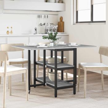 ARDEBO.de - Esstisch 122 x 80 x 76,5 cm Holzwerkstoff Sonoma-Grau