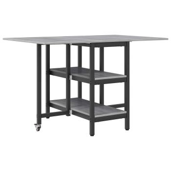 Esstisch 122 x 80 x 76,5 cm Holzwerkstoff Sonoma-Grau