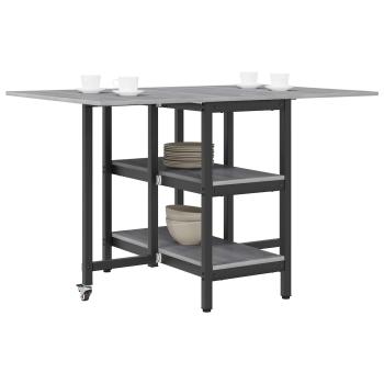 Esstisch 122 x 80 x 76,5 cm Holzwerkstoff Sonoma-Grau