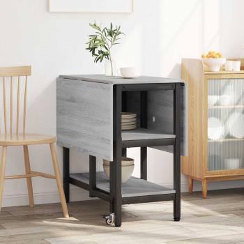 Esstisch 122 x 80 x 76,5 cm Holzwerkstoff Sonoma-Grau