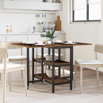 ARDEBO.de - Esstisch 122 x 80 x 76,5 cm Holzwerkstoff Altholz Rechteckig