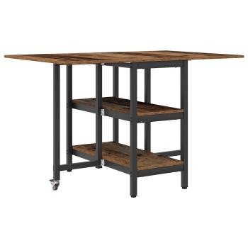 Esstisch 122 x 80 x 76,5 cm Holzwerkstoff Altholz Rechteckig