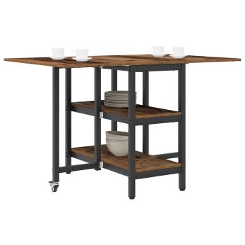 Esstisch 122 x 80 x 76,5 cm Holzwerkstoff Altholz Rechteckig