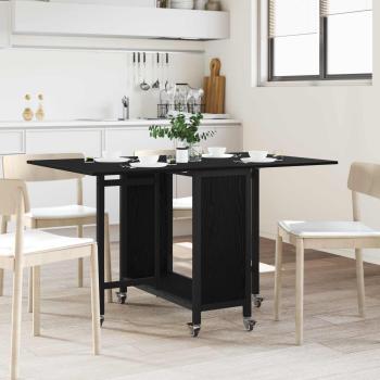 ARDEBO.de - Faltbarer Esstisch mit Rollen 130 x 80 x 76,5 cm Holzwerkstoff