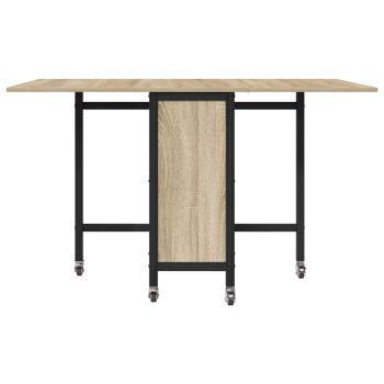 Faltbarer Esstisch mit Rollen 130 x 80 x 76,5 cm Stahl PB