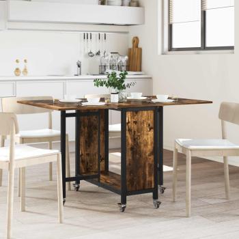 ARDEBO.de - Faltbarer Esstisch mit Rollen 130 x 80 x 76,5 cm Stahl PB