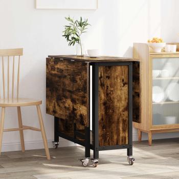 Faltbarer Esstisch mit Rollen 130 x 80 x 76,5 cm Stahl PB