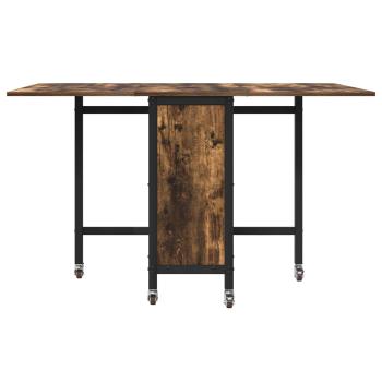 Faltbarer Esstisch mit Rollen 130 x 80 x 76,5 cm Stahl PB